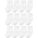Aroveea Toddler Socks Non Slip Grip Ankle Baby 12 Pack for Kids Boys Girls