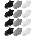 Aroveea Toddler Socks Non Slip Grip Ankle Baby 12 Pack for Kids Boys Girls