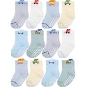 Aroveea Toddler Socks Non Slip Grip Ankle Baby 12 Pack for Kids Boys Girls