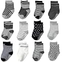 Aroveea Toddler Socks Non Slip Grip Ankle Baby 12 Pack for Kids Boys Girls