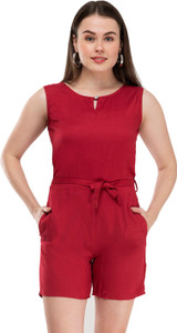 arovi women maroon romper