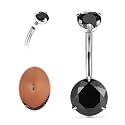 AROWRO G23 Titanium Belly Button Ring Hypoallergenic Belly Rings for Women