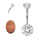 AROWRO G23 Titanium Belly Button Ring Hypoallergenic Belly Rings for Women