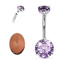 AROWRO G23 Titanium Belly Button Ring Hypoallergenic Belly Rings for Women