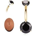 AROWRO G23 Titanium Belly Button Ring Hypoallergenic Belly Rings for Women