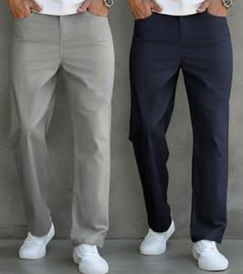 Aroziya Loose Fit Men Dark Blue Grey