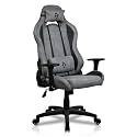 Arozzi Torretta Super Soft Upholstery Fabric Gaming Chair, Breathable Fluid-Repellent Ergonomic Office Chair with Adjustable Height, 3D Armrest &amp; 2 Supportive Pillows (Anthracite)