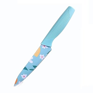 kitchen knife 1-pieces paring knife sharp cooking knife with colorful non-stick coating