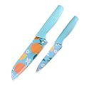 Kitchen Knife Set, 2-Pieces Multifunction Color Knife, Sharp Cooking Knife with Colorful Non-Stick Coating