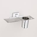 ARQUIN 304 Grade Stainless Steel 2 in 1 Soap Dish with Tumbler Holder | Soap Stand | Tooth Brush Holder | Soap Case with Toothbrush Stand | Bathroom Accessories Set (Vento)