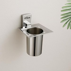 arquin wall-mounted tooth brush holder for bathroom tumbler stand304 steel bathroom organizer with glossy finish bathroom accessories chrome finish stand with removable cup selvi tumbler holder
