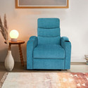 ARRA Carrera Polyester Fabric 1 Seater Manual Recliner With Pull-Out Lever Sea Green Fabric Manual Recliner (Finish Color - Sea Green, DIY(Do-It-Yourself))