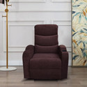 ARRA Carrera Polyester Fabric 1 Seater Manual Recliner With Pull-Out Lever - Coffee Fabric Manual Recliner (Finish Color - Coffee, DIY(Do-It-Yourself))