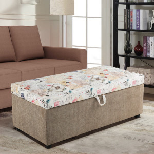 arra solid wood standard ottoman