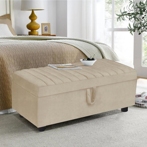 arra solid wood standard ottoman