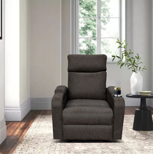 arra vento polyester fabric 1 seater manual recliner with pull-out lever - grey fabric manual recliner finish color - grey diydo-it-yourself