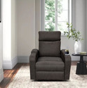 ARRA Vento Polyester Fabric 1 Seater Manual Recliner With Pull-Out Lever - Grey Fabric Manual Recliner (Finish Color - Grey, DIY(Do-It-Yourself))