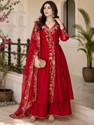 Arriva Fab Women Pure Silk Kurta Palazzo