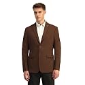 Arrow Knitted Textured Pattern Mens Blazer with Three Pockets and Double-Vented Back Hem Single Breasted Blazer