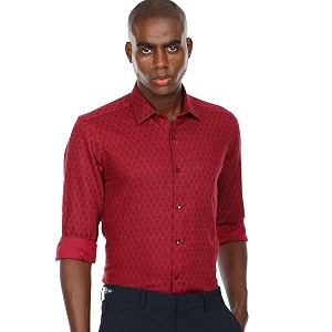 arrow men39s cotton printed slim fit shirt