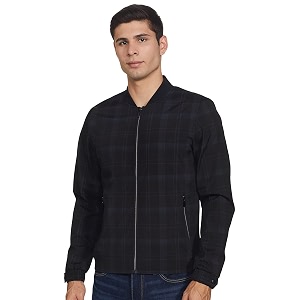 Arrow Mens Full Sleeves Checkered Jacket