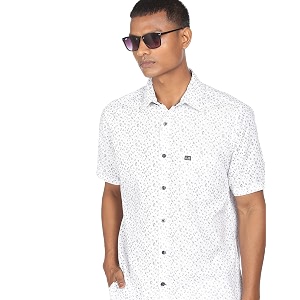 Arrow Mens Printed Regular Fit Casual Shirt