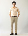 ARROW Men Checkered Formal Yellow Shirt