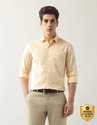 ARROW Men Checkered Formal Yellow Shirt