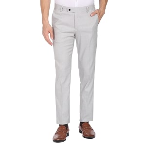arrow men men grey hudson tailored oxford weave formal trousers