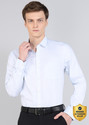 ARROW Men Self Design Formal Blue Shirt
