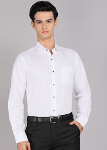 ARROW Men Self Design Formal White Shirt