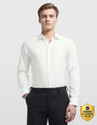 ARROW Men Self Design Formal White Shirt