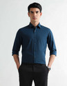 ARROW Men Slim Fit Checkered Cut Away