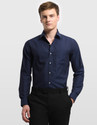 ARROW Men Slim Fit Checkered Spread Collar