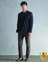 ARROW Men Slim Fit Grey Polyester Trousers