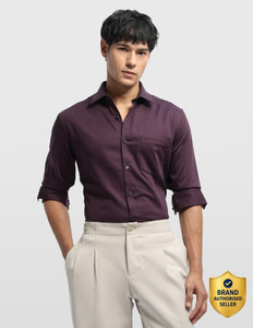 ARROW Men Slim Fit Solid Spread Collar