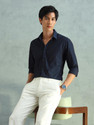 ARROW Men Slim Fit Solid Spread Collar