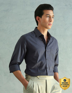 ARROW Men Solid Formal Grey Shirt