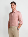 ARROW Men Solid Formal Orange Shirt