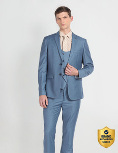 ARROW Men Solid Tailored Fit Three Piece