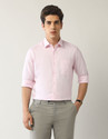 ARROW Men Striped Formal Pink Shirt