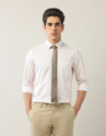 ARROW Men Striped Formal White Shirt