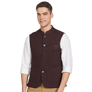 Arrow mens Bandhgala Vest Coat