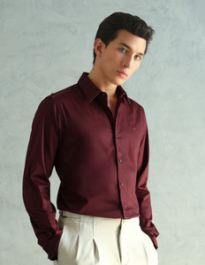 Arrow Newyork Men Solid Formal Red Shirt