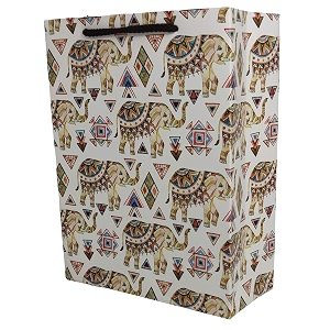 arrow paper products elephant design gift bags for gifting weddings birthday holiday presents 1778 x 762 x 2286 cm pack of 10