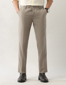 ARROW Regular Fit Men Brown Trousers
