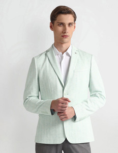 ARROW Self Design Single Breasted Formal Men