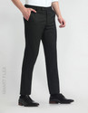 ARROW Slim Fit Men Black Trousers