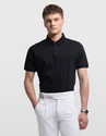 ARROW Solid Men Polo Neck Black T-Shirt