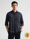 Arrow Sport Men Checkered Casual Blue Shirt